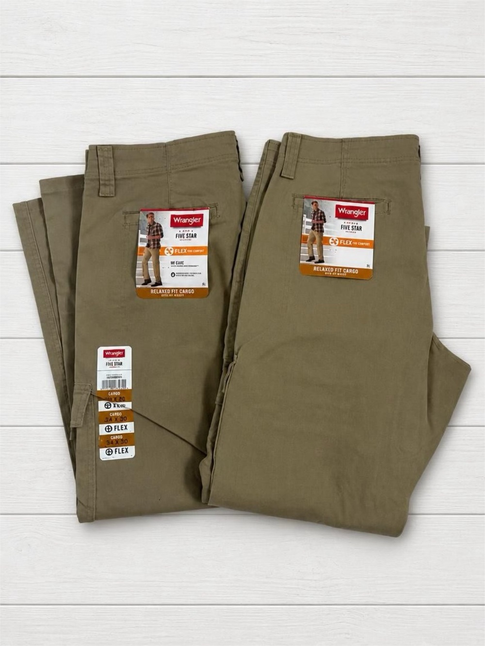 Wrangler NWT Cargo Flex 2 Pairs Pants